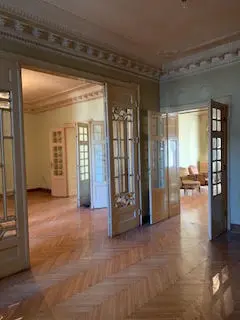 Instand gesetzte historische Doppelflügeltüren
